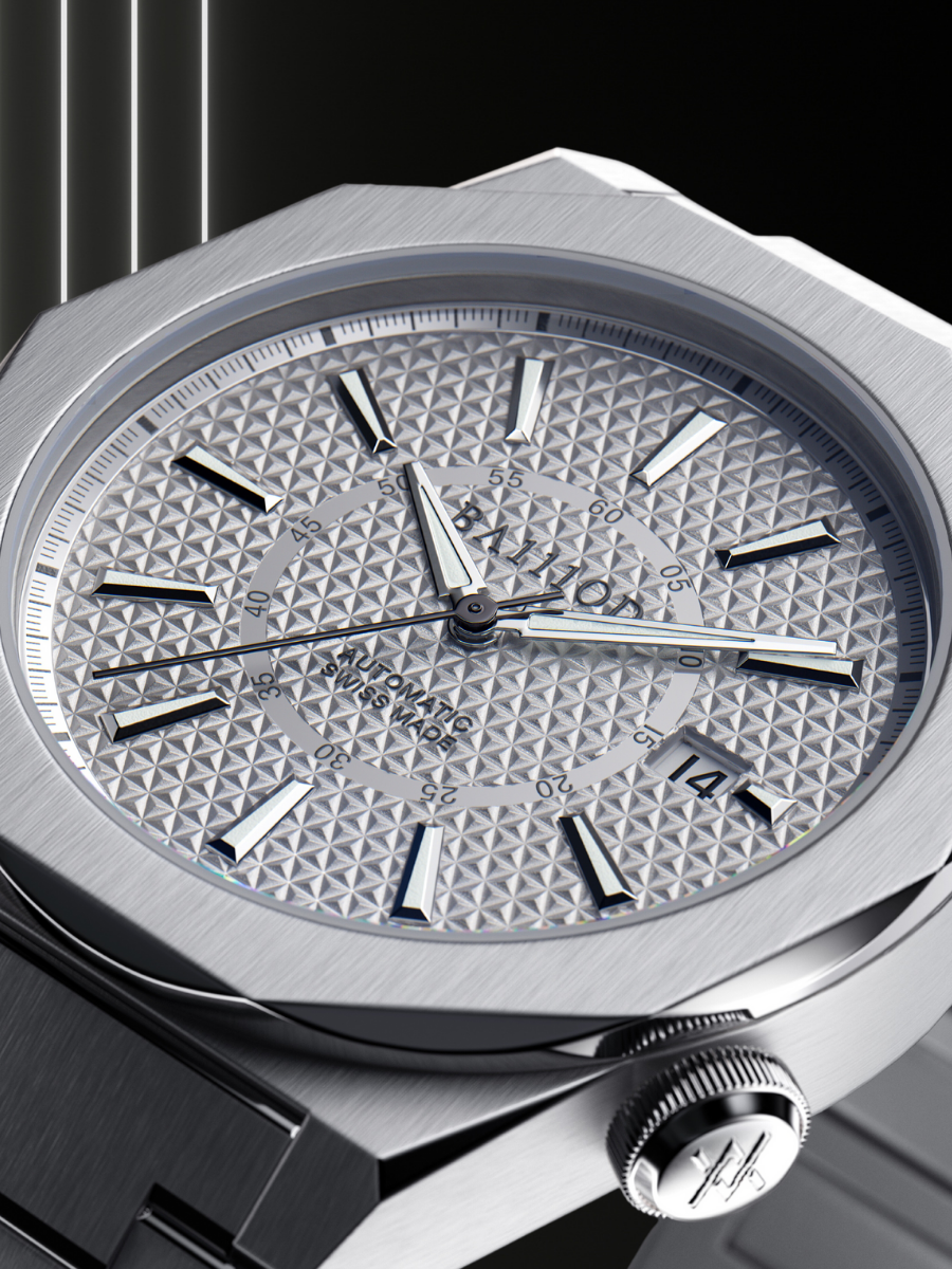 Chapter 7.1 Swiss Made automatic watch close-up