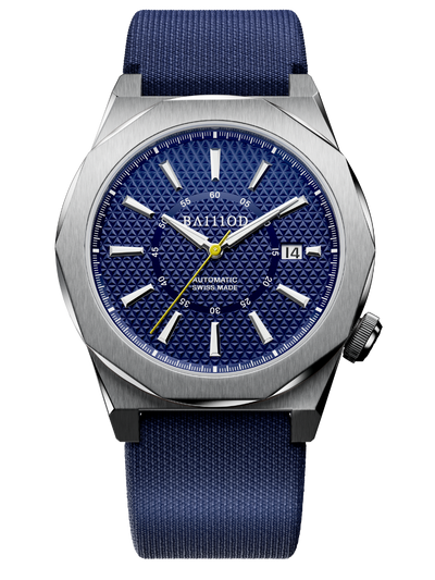 Chapter 7.2 Swiss Made automatic watch blue dial