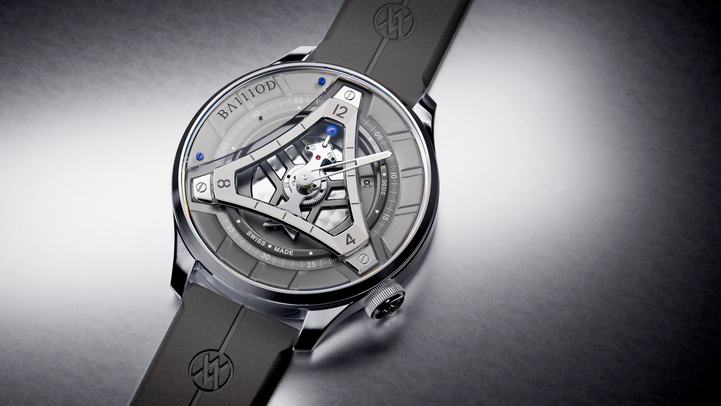 CHPTR_Δ Concept watch grey and blue Swiss Made
