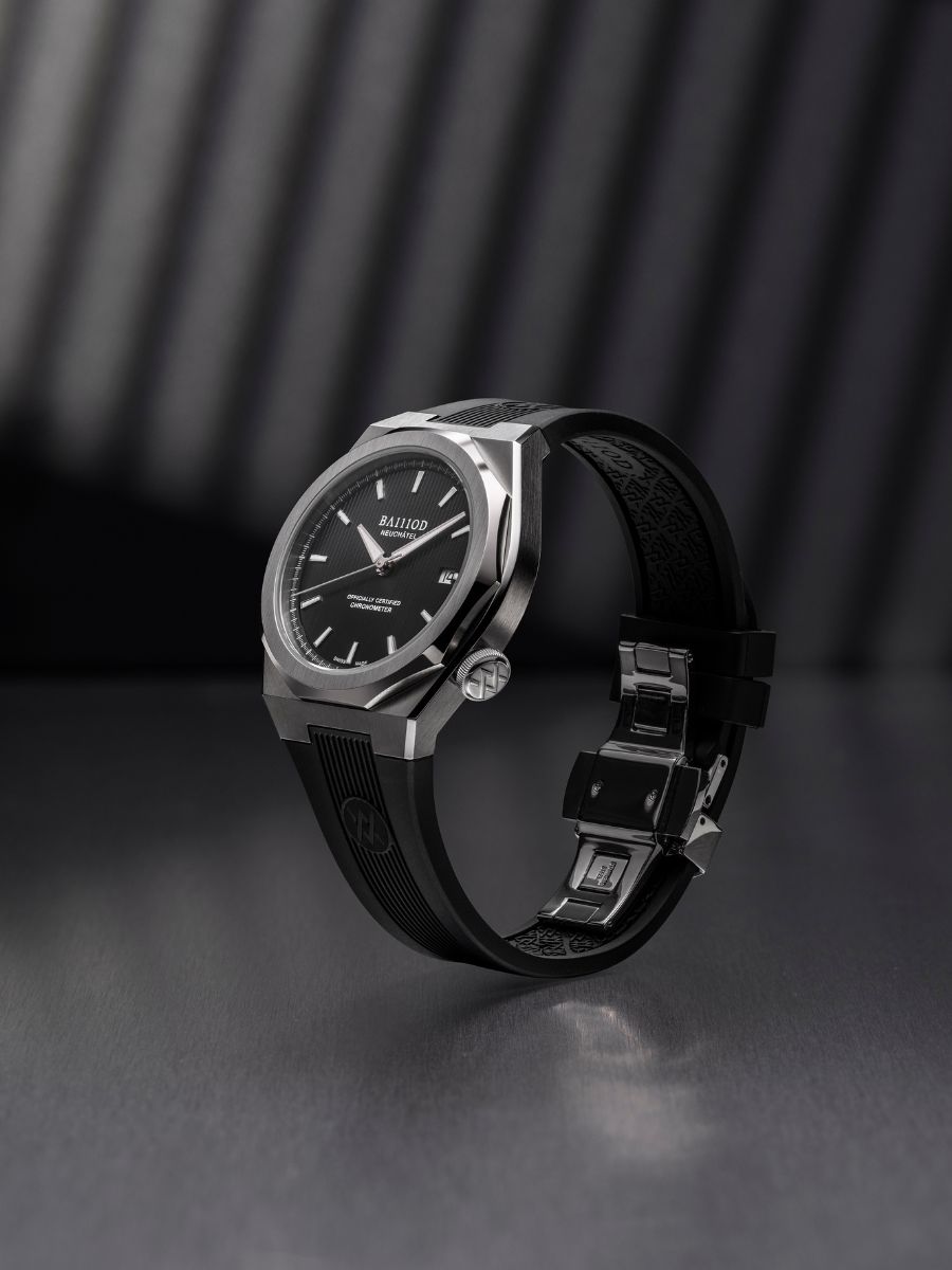 Kapitel 7 Chronometer Jet Black (Kautschukband)