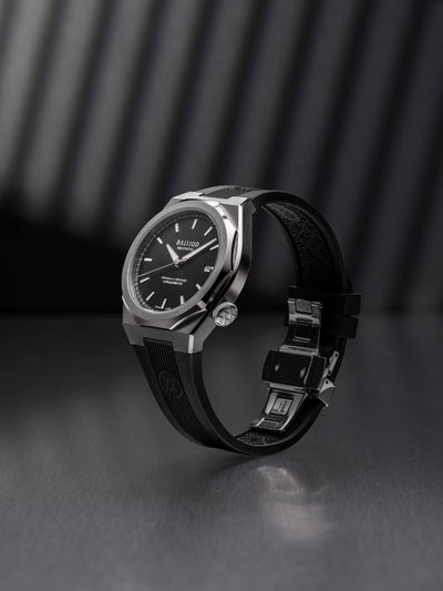 Kapitel 7 Chronometer Jet Black (Edelstahlarmband)