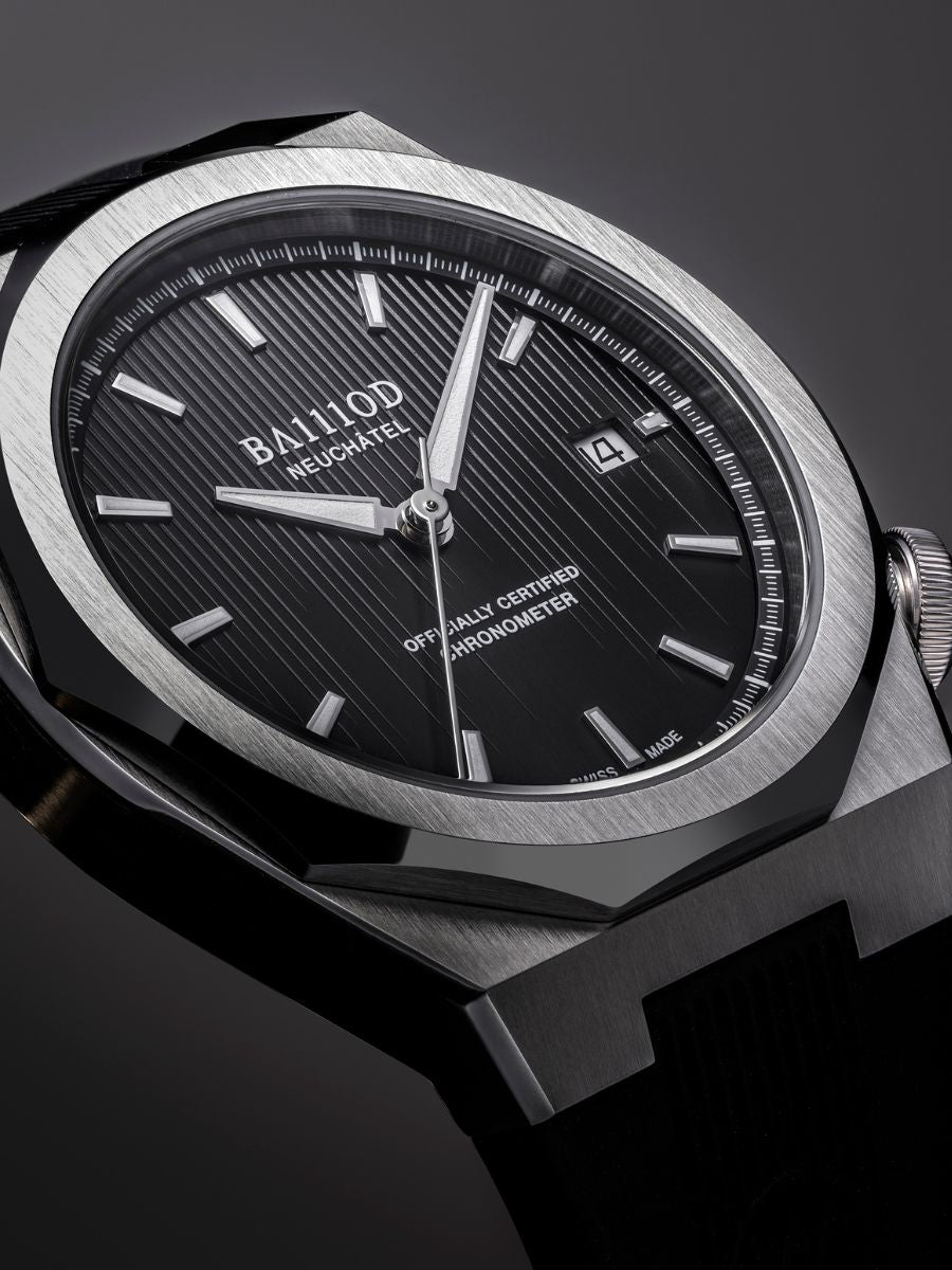 Kapitel 7 Chronometer Jet Black (Kautschukband)