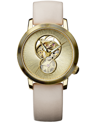 Kapitel 6.4 stella champagne & gold Swiss Made Automatik Damenuhren