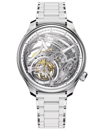 Kapitel 4 Skeleton Tourbillon Ice White (Keramikarmband)