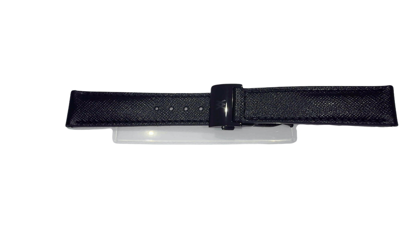 Foto 2 armband cuir serafino noir surpiqures noires chapitre 4