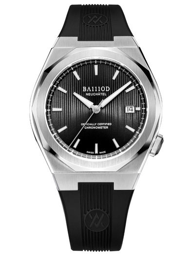 Kapitel 7 Chronometer Jet Black (Kautschukband)