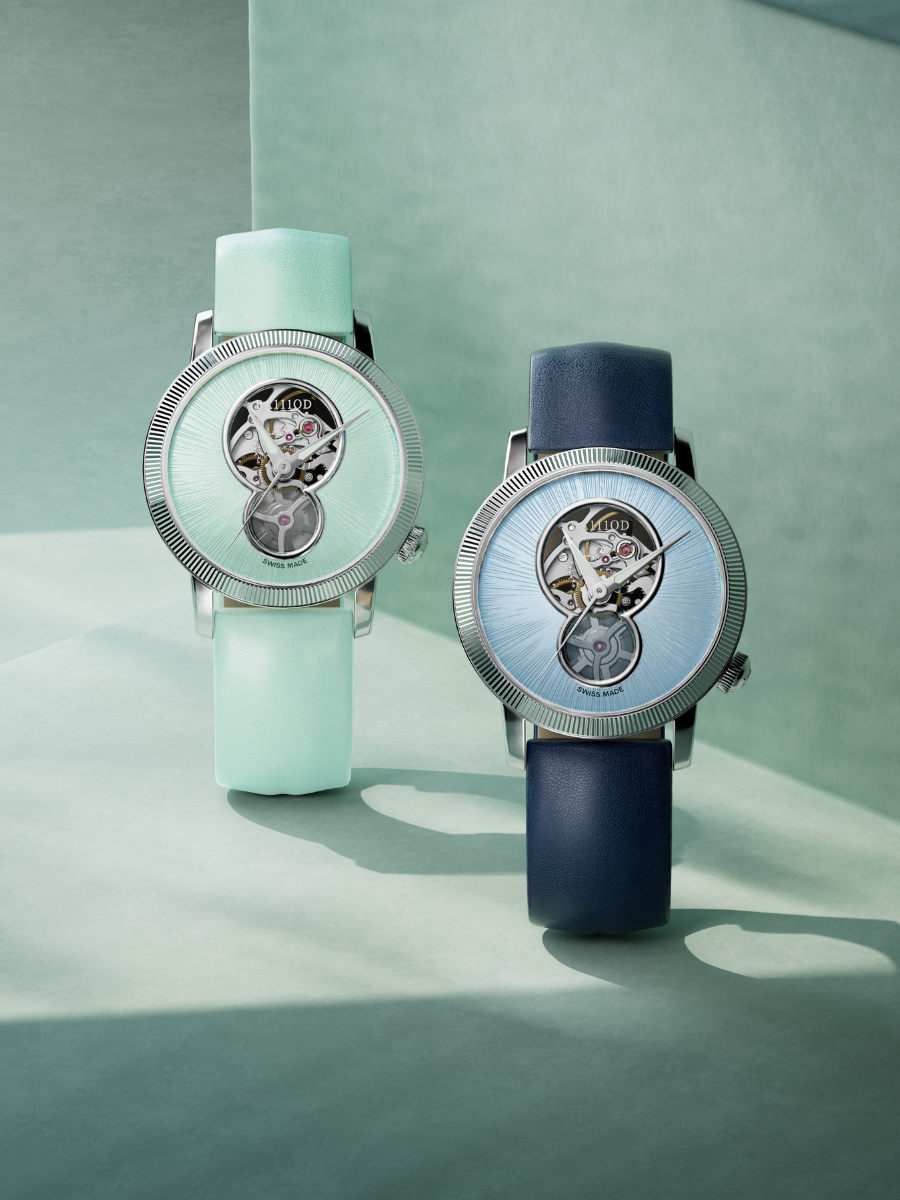 Chapitre 6 bleu et turquoise montres automatiques Swiss Made pour dames