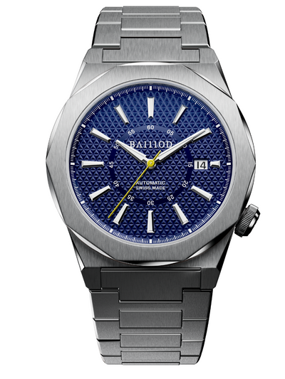 Chapitre 7.2 Montre automatique Swiss Made cadran bleu