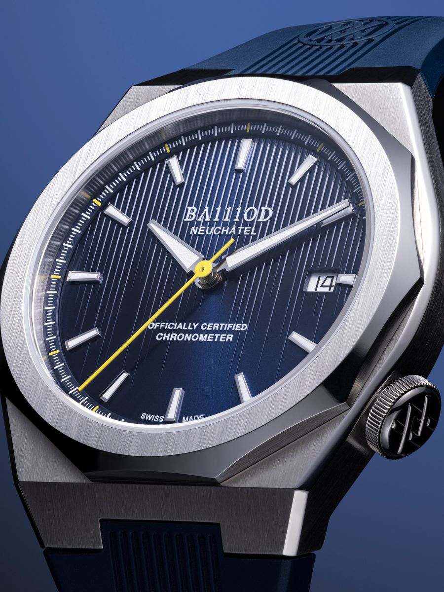 Chapitre 7 Chronomètre Absolute Blue (bracelet en acier inoxydable)