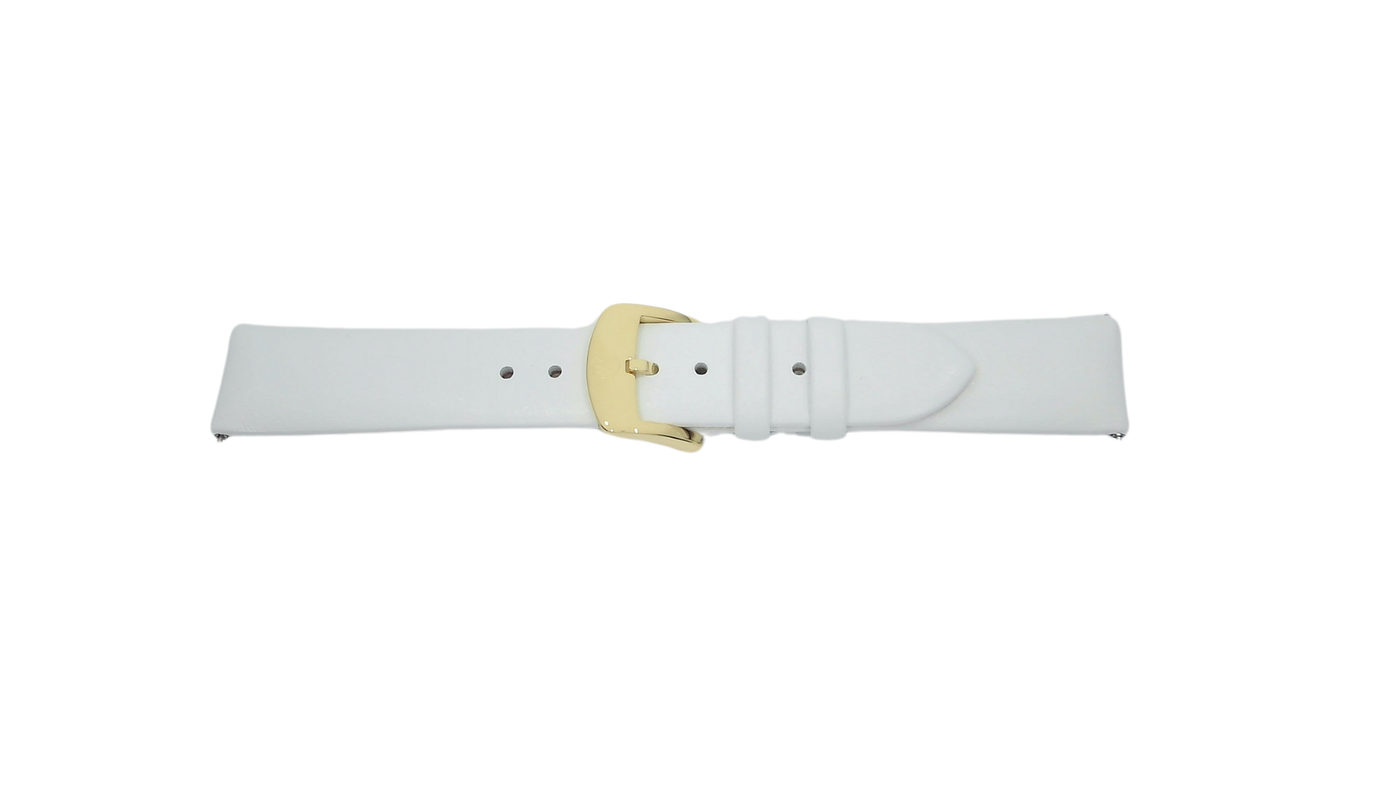 Bracelet en cuir blanc (18-16mm)