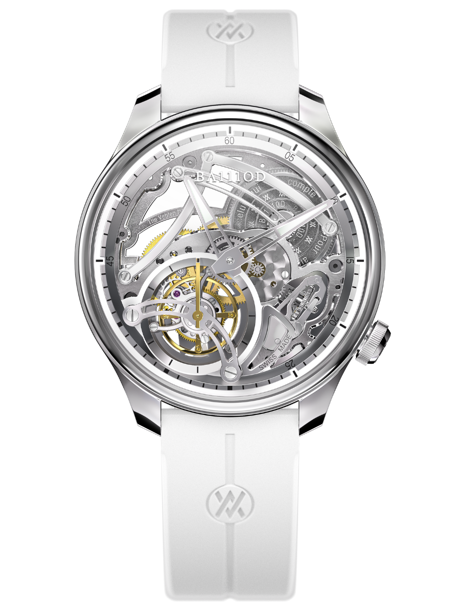 Chapter 4 Skeleton Tourbillon Ice White (bracelet en caoutchouc)