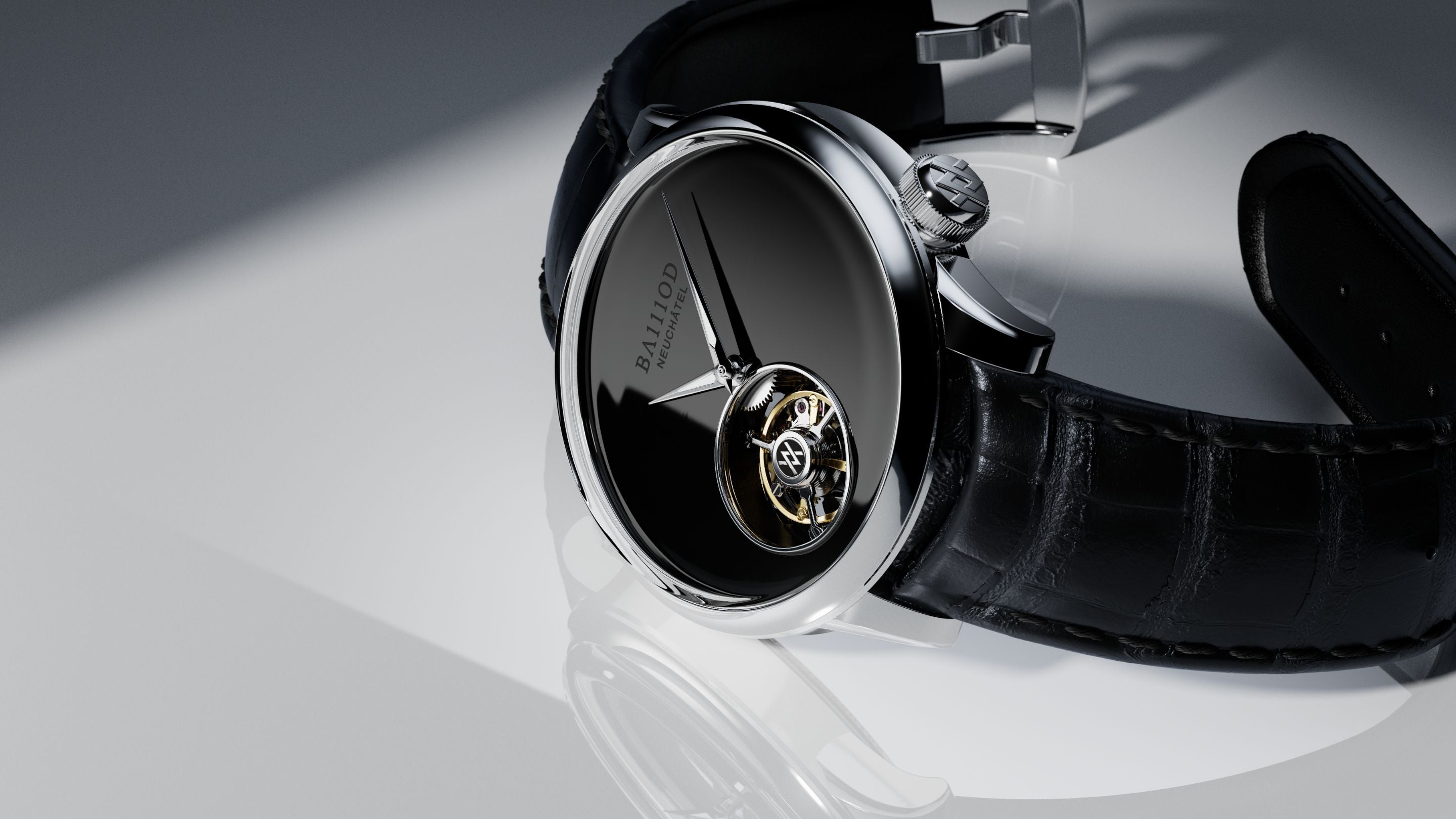 BA111OD Chapter 4 Onyx Flying Tourbillon with black polished dial