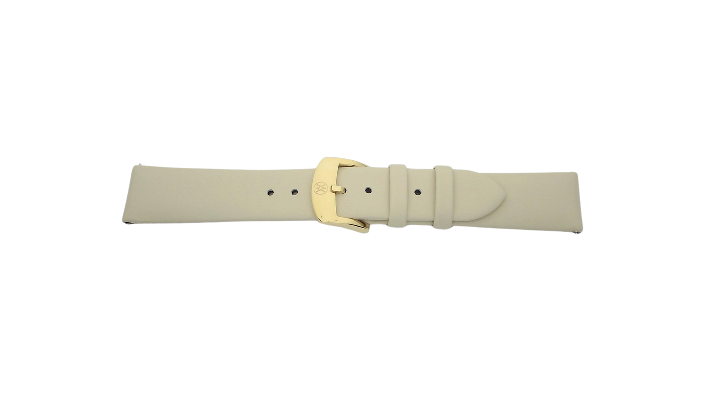 Champagne leather strap (18-16mm)