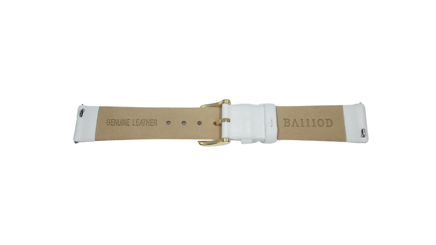 White leather strap (18-16mm)