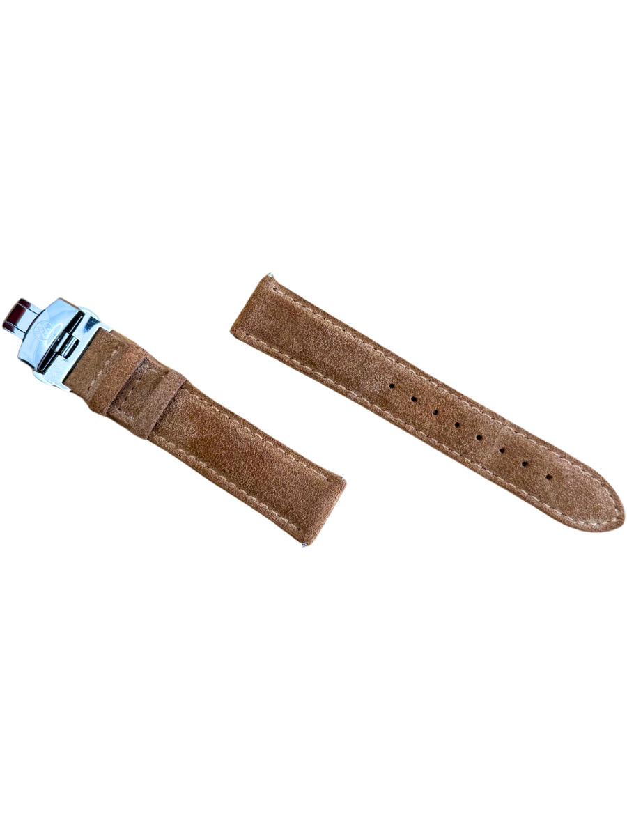 Beige nubuck leather strap