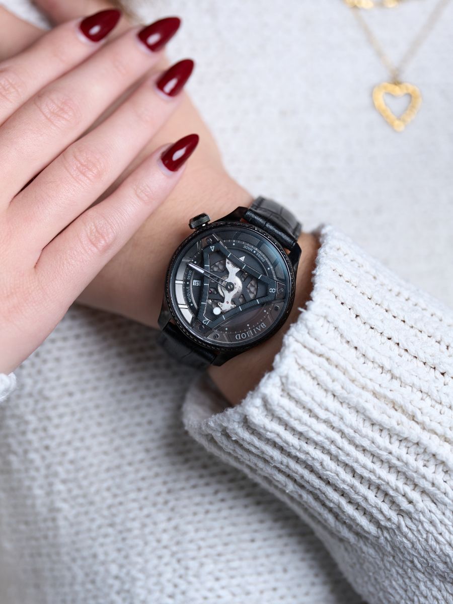 CHPTR_Δ.7 [ELLA] Black Diamond with leather strap – BA111OD