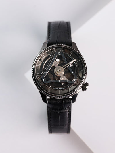 CHPTR_Δ.7 [ELLA] Black Diamond with leather strap