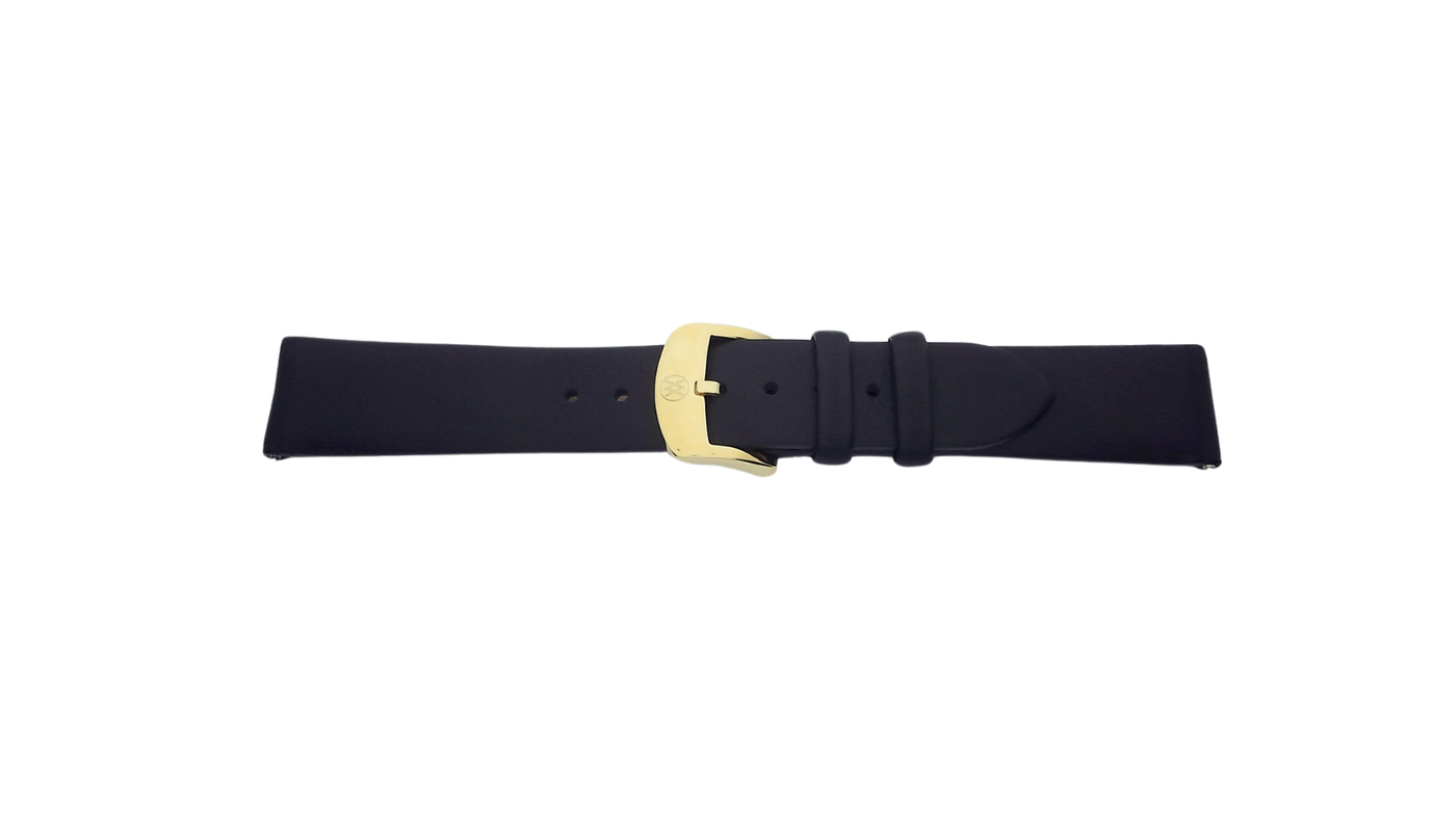 Black leather strap (18-16mm)