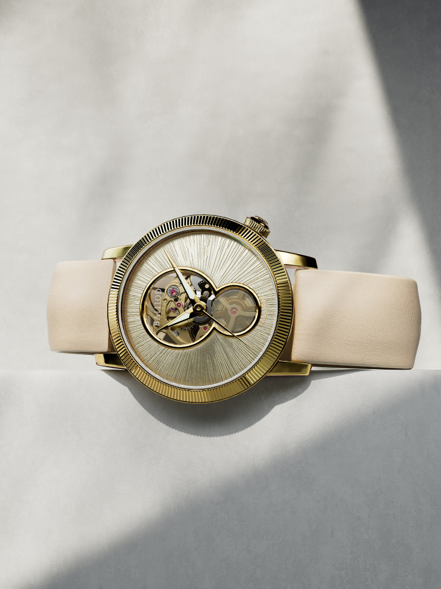 Chapter 6.4 stella champagne & gold Swiss Made automatic Ladies watches