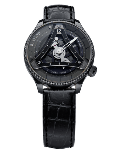 CHPTR_Δ.7 [ELLA] Black Diamond with leather strap