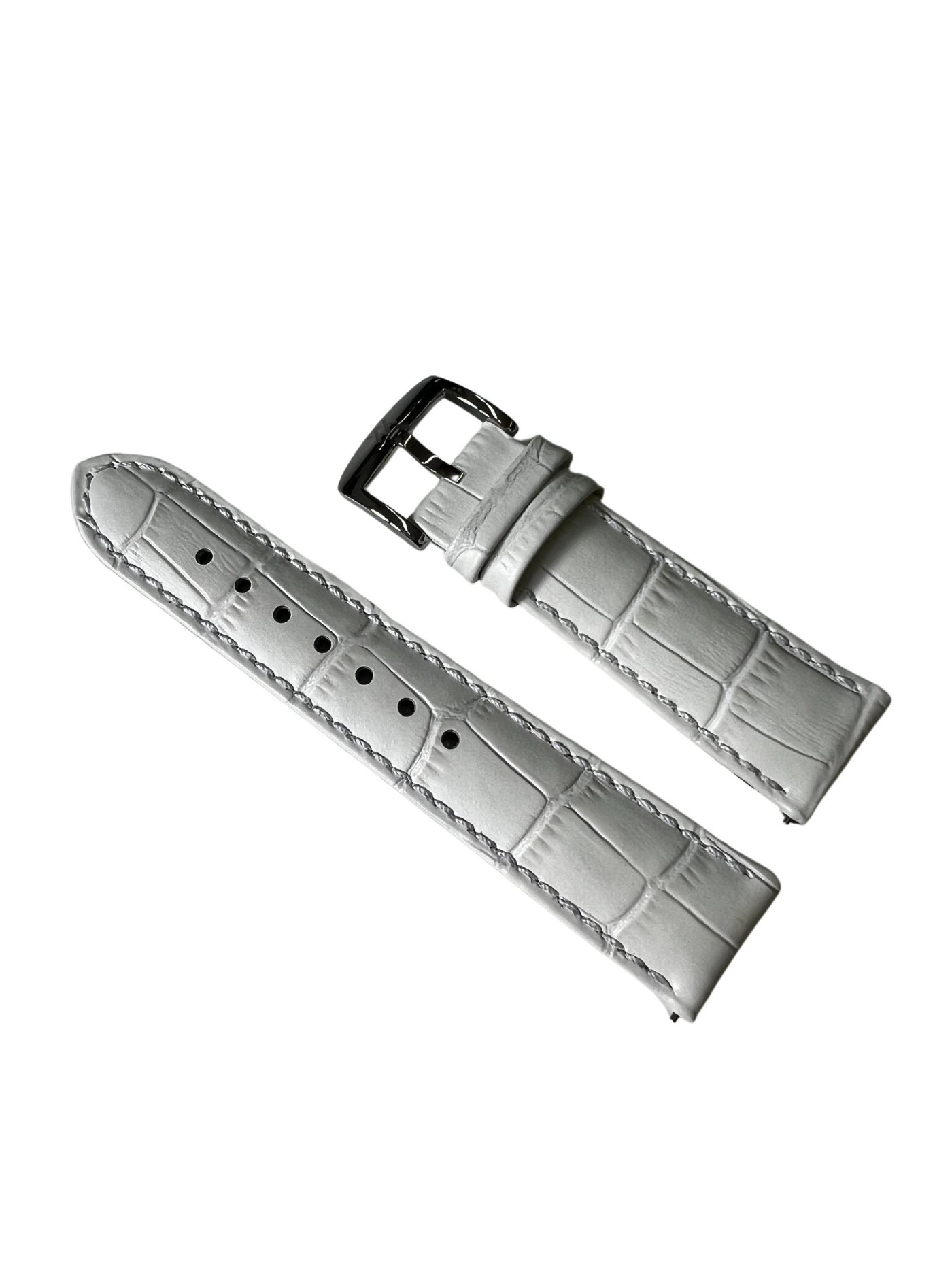 White croco strap - Silver buckle